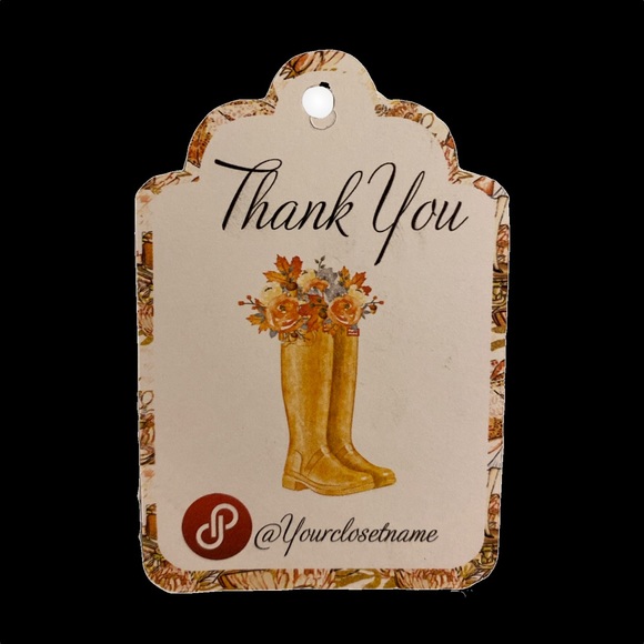100 Custom Business  Hanging Tag, Package Insert Hanging Tag , Online Boutique - Picture 3 of 9